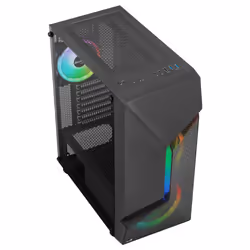 Aerocool SCAPEBKV3 Gaming ATX Case Front RGB LED Tempered Glass 3x ARGB Fans Black - Additional view 5