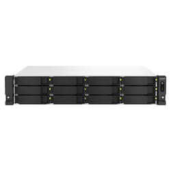 QNAP TS-1264U-RP NAS Rack (2U) Intel® Celeron® 4 GB DDR4 0 TB QNAP QTS Aluminium, Black