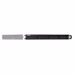 QNAP TS-464U-RP NAS Rack (1U) Intel® Celeron® N5095 4 GB DDR4 0 TB QNAP Turbo System Aluminium, Black