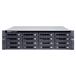 QNAP TS-h1683XU-RP NAS Rack (3U) Intel Xeon E E-2136 128 GB DDR4 0 TB QuTS hero Black