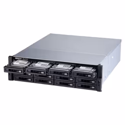 QNAP TS-h1683XU-RP NAS Rack (3U) Intel Xeon E E-2136 128 GB DDR4 0 TB QuTS hero Black