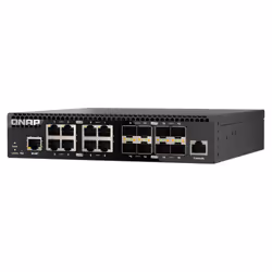 QNAP QSW-M3216R-8S8T network switch Managed L2/L3 10G Ethernet (100/1000/10000) 1U Black - Additional view 4