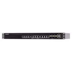 QNAP QSW-M5218P-6F12T network switch Managed L3 10G Ethernet (100/1000/10000) Power over Ethernet (PoE) 1U Black - Additional view 4