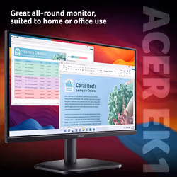 Acer EK1 EK221QH - 21.5" Full HD (1920x1080), 100Hz, 1ms, ZeroFrame, AMD FreeSync Monitor - Additional view 4