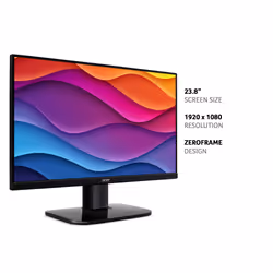 Acer KA2 KA242YHbi Monitor, 23.8", Full HD (1920x1080), 100Hz Refresh rate, 1Ms Response Time, Zero Frame, IPS, Freesync