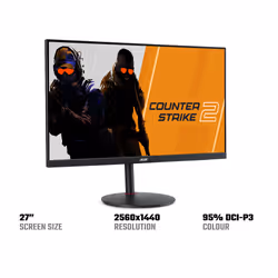 Acer NITRO XV2 Nitro XV272UV3 - 27" Wide Quad HD (2560x1440), 180Hz, 0.5ms, HDR400, AMD FreeSync Premium Gaming Monitor