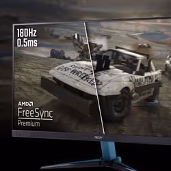 Acer NITRO VG2 Nitro VG272UV3 gaming monitor - 27", Quad HD, 180Hz, 0.5ms, FreeSync Premium, DisplayHDR 400, HDMI & DP - Additional view 4