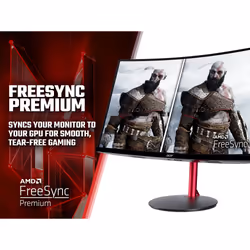 Acer Nitro KG2 Nitro XZ272S3 curved gaming monitor - 27", 1500R, Full HD, 180Hz, 1ms, FreeSync Premium, DisplayHDR 400, HDMI & DP - Additional view 7