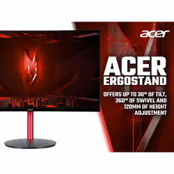 Acer Nitro KG2 Nitro XZ272S3 curved gaming monitor - 27", 1500R, Full HD, 180Hz, 1ms, FreeSync Premium, DisplayHDR 400, HDMI & DP - Additional view 8