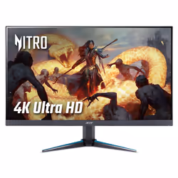 The 27” Nitro VG270KL monitor from Acer is designed for gaming. featuring an incredible 4K Ultra HD resolutionThe 3840x2160 4 ...