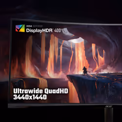Acer NITRO XZ2 Nitro XZ342CUV3 - 34" UltraWide Quad HD (3440x1440), Curved 1500R, 180Hz, 1ms, HDR400, AMD FreeSync Premium Gaming Monitor