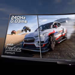 Acer X Predator X49X curved ultra-wide QD-OLED gaming monitor - 49", 32:9, QD-OLED, 1800R curve, Double Quad HD, 240Hz, 0.03ms, AMD FreeSync Premium, DisplayHDR 400 True Black, HDMI, DP & USB-C - Additional view 4