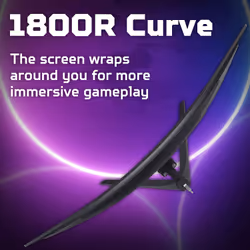 Acer X Predator X49X curved ultra-wide QD-OLED gaming monitor - 49", 32:9, QD-OLED, 1800R curve, Double Quad HD, 240Hz, 0.03ms, AMD FreeSync Premium, DisplayHDR 400 True Black, HDMI, DP & USB-C - Additional view 5