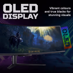 Acer X Predator X49X curved ultra-wide QD-OLED gaming monitor - 49", 32:9, QD-OLED, 1800R curve, Double Quad HD, 240Hz, 0.03ms, AMD FreeSync Premium, DisplayHDR 400 True Black, HDMI, DP & USB-C - Additional view 6