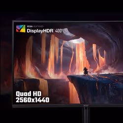 Acer Nitro XZ322QUV3 curved gaming monitor - 31.5", 1500R, Quad HD, 180Hz, 1ms, FreeSync, DisplayHDR 400, HDMI & DP - Additional view 4