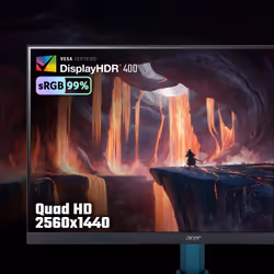 Acer NITRO VG272UW2 Monitor 27 inch QHD IPS 180 Hz 0.5 ms Black - Additional view 3