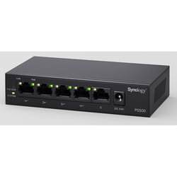 Synology PS500 network switch Unmanaged L2 Gigabit Ethernet (10/100/1000) Power over Ethernet (PoE) Desktop Black