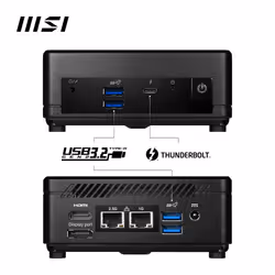 MSI Cubi 5 12M Intel Core i7 1255U Barebone, NUC, SFF, Mini Computer, HTPC, (NO RAM, NO Storage, NO OS), IRIS XE Graphics/ThunderBolt 4/Type C/HDMI/DisplayPort/Dual LAN/WiFi 6E/BT 5.3/VESA - Additional view 5