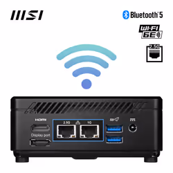 MSI Cubi 5 12M Intel Core i7 1255U Barebone, NUC, SFF, Mini Computer, HTPC, (NO RAM, NO Storage, NO OS), IRIS XE Graphics/ThunderBolt 4/Type C/HDMI/DisplayPort/Dual LAN/WiFi 6E/BT 5.3/VESA - Additional view 6