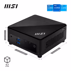 MSI Cubi 5 12M Intel Core i3 1215U Barebone, NUC, SFF, Mini Computer, HTPC, (NO RAM, NO Storage, NO OS), UHD Graphics/ThunderBolt 4/Type C/HDMI/DisplayPort/Dual LAN/WiFi 6E/BT 5.3/VESA