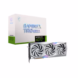 MSI GAMING GeForce RTX 4070 Ti X TRIO WHITE 12G, GeForce RTX 4070 Ti, 12 GB, GDDR6X, 192 bit, 7680 x 4320 pixels, PCI Express ...