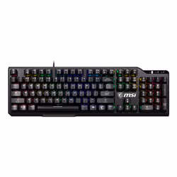 MSI VIGOR GK41, Full-size (100%), Wired, USB, Mechanical, RGB LED, Black