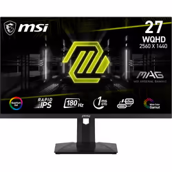 MSI MAG 274QRFDE QD E2, 68.6 cm (27"), 2560 x 1440 pixels, Wide Quad HD, LCD, 1 ms, Black