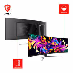 MSI MPG 491CQPDE QD-OLED computer monitor 124.5 cm (49") 5120 x 1440 pixels DQHD Black