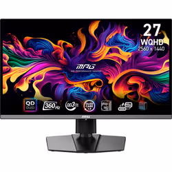 MSI MPG 271QRX QD-OLED, 67.3 cm (26.5"), 2560 x 1440 pixels, Wide Quad HD, QD-OLED, 1 ms, Black