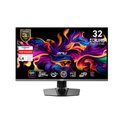 MSI MPG 321URXDE QD-OLED computer monitor 80 cm (31.5") 3840 x 2160 pixels 4K Ultra HD Black