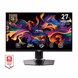 MSI MAG 271QPXDE QD-OLED E2 computer monitor 67.3 cm (26.5") 2560 x 1440 pixels Wide Quad HD Black