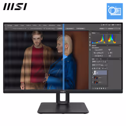 MSI Pro MP245PG 24 Inch Monitor, FHD (1920 x 1080), 100Hz, IPS, 1ms, 1x HDMI 1.4b, 1x DP 1.2a output, 1x D-Sub(VGA), Built-in Speakers, Anti-Glare, Anti-Flicker, Less Blue light, TÜV Certified, VESA, Kensington, 4-way adjustable stand, Black - Additional view 4