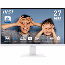 MSI Pro MP273QW E2, 68.6 cm (27"), 2560 x 1440 pixels, Wide Quad HD, 4 ms, White