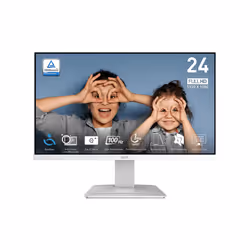 MSI Pro MP2412WDE, 60.5 cm (23.8"), 1920 x 1080 pixels, Full HD, LCD, White