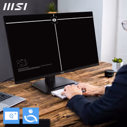 MSI PRO MP275PG 27 Inch Monitor, FHD (1920 x 1080), 100Hz, IPS, 1ms, 1x HDMI 1.4b, 1x DP 1.2a output, 1x D-Sub(VGA), Built-in Speakers, Anti-Glare, Anti-Flicker, Less Blue light, TÜV Certified, VESA, Kensington, 4-way adjustable stand, Black - Additional view 5