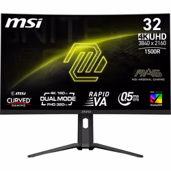 MSI MAG 321CUPDF, 80 cm (31.5"), 3840 x 2160 pixels, 4K Ultra HD, LCD, 0.5 ms, Black