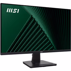 MSI Pro MP245G 24 Inch Monitor, FHD (1920 x 1080), 100Hz, IPS, 1ms, 1x HDMI 1.4b, 1x DP 1.2a output, 1x D-Sub(VGA), Built-in Speakers, Anti-Glare, Anti-Flicker, Less Blue light, TÜV Certified, VESA, Kensington, Black