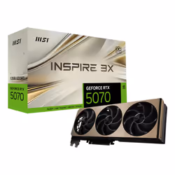MSI GeForce RTX 5070 12G INSPIRE 3X OC, GeForce RTX 5070, 12 GB, GDDR7, 192 bit, 7680 x 4320 pixels, PCI Express x16 5.0
