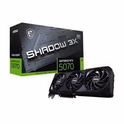 MSI GeForce RTX 5070 12G SHADOW 3X OC, GeForce RTX 5070, 12 GB, GDDR7, 192 bit, 7680 x 4320 pixels, PCI Express 5.0