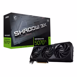 MSI GeForce RTX 5070 Ti 16G SHADOW 3X OC, GeForce RTX 5070 Ti, 16 GB, GDDR7, 256 bit, 7680 x 4320 pixels, PCI Express 5.0