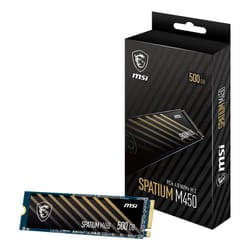 MSI Spatium M450 PCIe 4.0 NVMe M.2 500GB V1 PCI Express 4.0 3D NAND