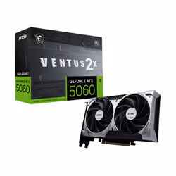 MSI GeForce RTX 5060 8G VENTUS 2X OC, GeForce RTX 5060, 8 GB, GDDR7, 128 bit, 7680 x 4320 pixels, PCI Express x16 5.0