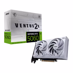 MSI GeForce RTX 5060 8G VENTUS 2X OC WHITE, GeForce RTX 5060, 8 GB, GDDR7, 128 bit, 7680 x 4320 pixels, PCI Express x16 5.0
