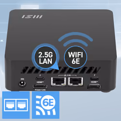 MSI Cubi NUC AI 1UMG Intel Core Ultra 7 155H, Barebone, NUC, SFF, Mini Computer, HTPC, (NO RAM, NO Storage, NO OS), Intel Graphics/DDR5/Dual ThunderBolt 4/Dual HDMI/Dual LAN/WiFi 6E/BT 5.3/VESA - Additional view 6