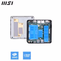 MSI Cubi NUC AI 1UMG Intel Core Ultra 7 155H, Barebone, NUC, SFF, Mini Computer, HTPC, (NO RAM, NO Storage, NO OS), Intel Graphics/DDR5/Dual ThunderBolt 4/Dual HDMI/Dual LAN/WiFi 6E/BT 5.3/VESA - Additional view 8