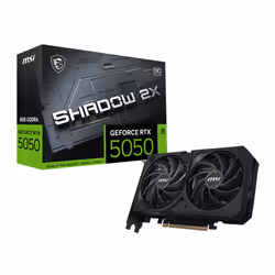 MSI GeForce RTX 5050 8G SHADOW 2X OC, GeForce RTX 5050, 8 GB, GDDR6, 128 bit, 7680 x 4320 pixels, PCI Express 5.0