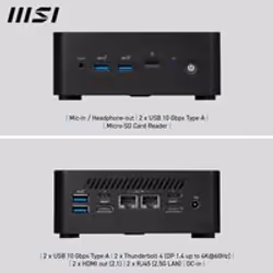 MSI Cubi NUC 1M Intel Core 5 120U Desktop PC, NUC, SFF, Mini Computer, HTPC, (16GB RAM, 512GB Storage, Windows 11 PRO), Intel Graphics/DDR5/Dual ThunderBolt 4/Dual HDMI/Dual LAN/WiFi 6E/BT 5.3/VESA - Additional view 3
