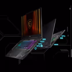 MSI Cyborg 15 C13WE-025UK Intel® Core™ i7 i7-13620H Laptop 39.6 cm (15.6") Full HD 16 GB DDR5-SDRAM 512 GB SSD NVIDIA® GeForce RTX™ 5050 Wi-Fi 6E (802.11ax) Windows 11 Home Black - Additional view 2