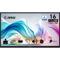 MSI PRO MP161E6 computer monitor 39.6 cm (15.6") 1920 x 1080 pixels VGA OLED Black