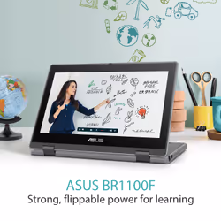 ASUS BR1100F-CS41XA-3Y Intel® Celeron® N N4500 Hybrid (2-in-1) 29.5 cm (11.6") Touchscreen HD 4 GB DDR4-SDRAM 128 GB eMMC Wi-Fi 6 (802.11ax) Windows 11 Pro Education Grey - Additional view 5